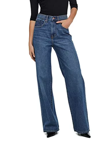 ONLY Onlhope Ex HW Wide Dnm Add465 Noos Vaqueros, Medium Blue Denim, 26W / 34L para Mujer