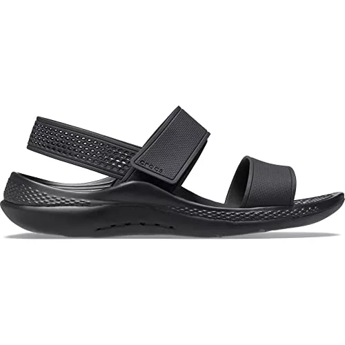 Crocs Mujer LiteRide 360 Sandal W Sandalia, Black, 42/43 EU