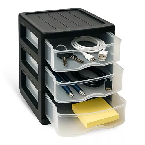 TECHZOCO Cajonera de Almacenamiento con 3 cajones