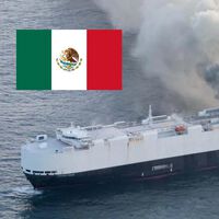Se incendia un barco que traía miles de autos eléctricos chinos a México. Era imposible apagar el fuego, así que lo abandonaron en medio del Pacífico