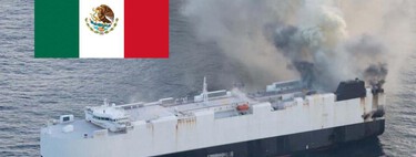 Se incendia un barco que traía miles de autos eléctricos chinos a México. Era imposible apagar el fuego, así que lo abandonaron en medio del Pacífico
