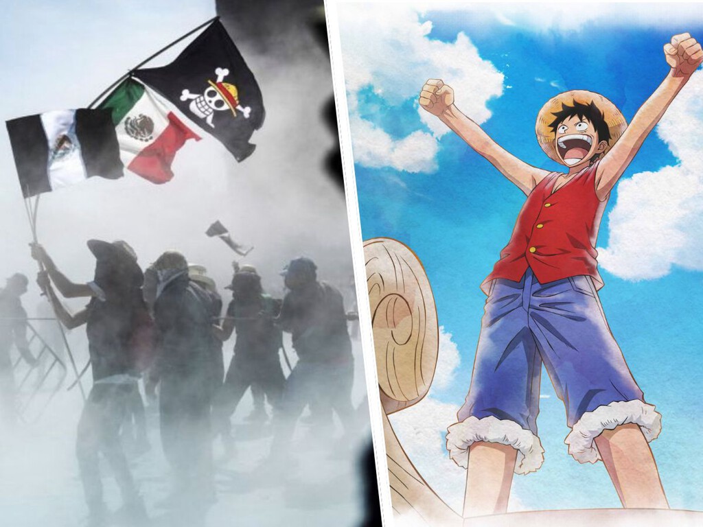 Cómo terminó la bandera de una serie de anime convertida en el emblema de las protestas de la Generación Z 
