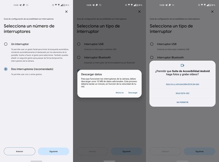Menús de accesibilidad