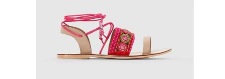 Chollazo: sandalias planas de perlas mademoiselle R en rosa por sólo 17,49 euros en La Redoute (Todas las tallas disponibles) 