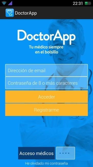 DoctorApp es una aplicación para dispositivos móviles que permite el acceso a un médico colegiado las 24 horas del día