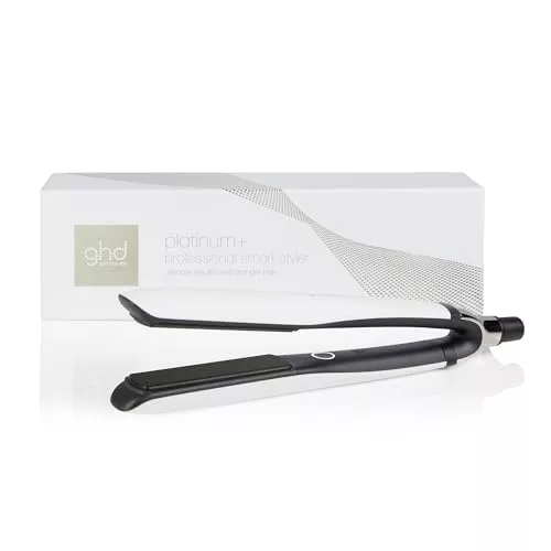 ghd Platinum+ Blanca - Plancha de Pelo Profesional Inteligente, Cabello Más fuerte, Más Brillo y Protección del Color - Para todo Tipo de Cabello - (Enchufe Europeo)