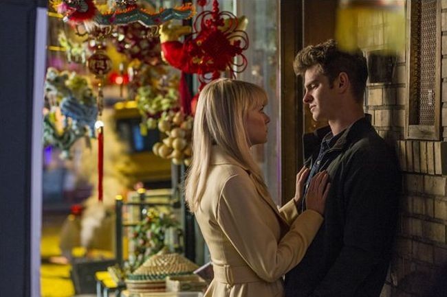 Emma Stone y Andrew Garfield en The Amazing Spider-Man 2
