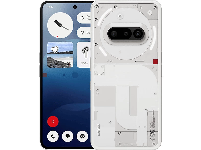 Móvil - Nothing 3a, Blanco, 128 GB, 8 GB RAM, 6.7" FHD+ AMOLED, Qualcomm® Snapdr