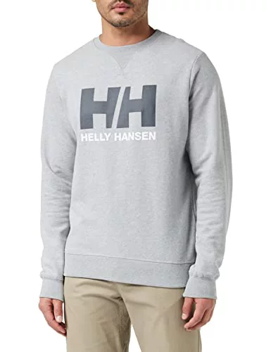 Helly Hansen Hombre Sudadera HH Logo Crew, Gris Melange (Grey Mix), M