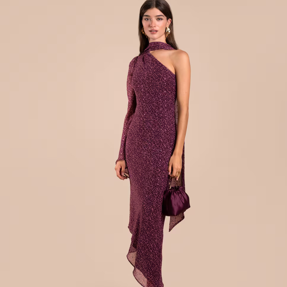 The-Are
Vestido midi asimétrico con capa
