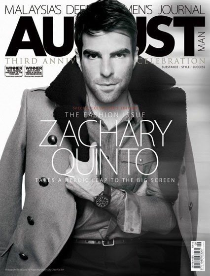 Zachary Quinto, un hombre de portada de revista