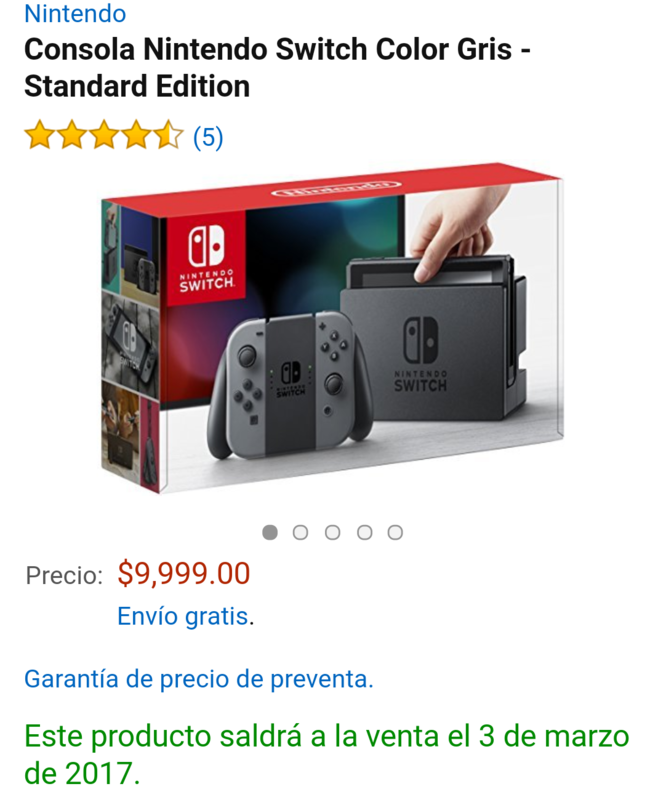 Nintendo Switch, este es su precio en México
