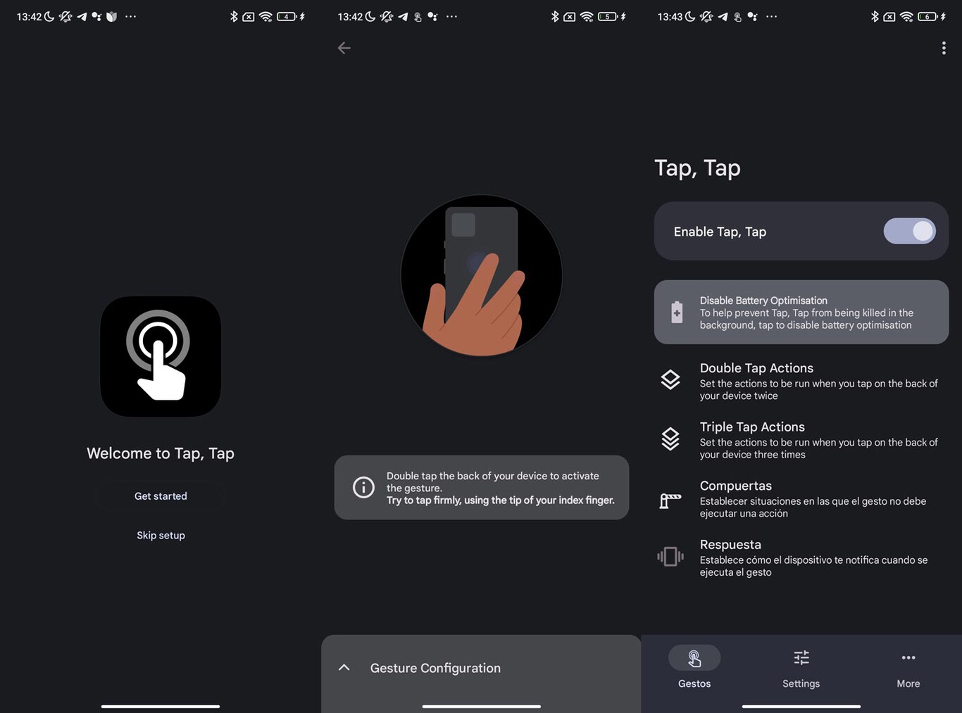 El mejor gesto de Android con Tap, Tap v1.0: doble toque trasero en una ...