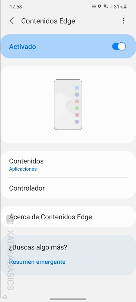 Pantalla Edge Con Un Menu Lateral