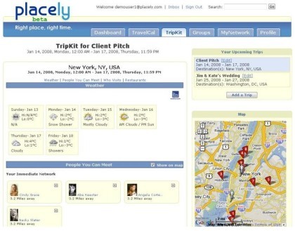 Placely: seguimiento de viajes con calendarios