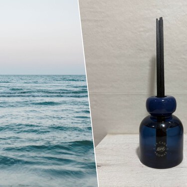 El mar Mediterráneo en una botella de mikado. Este es el ambientador preferido de mi madre, que huele como un día de verano