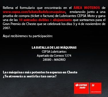 CEPSA sortea entradas para cheste
