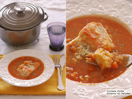 Bacalao en salsa de azafrán con hinojo. Receta de Semana Santa
