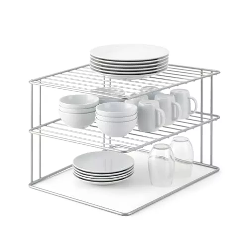 Metaltex Rinconera Platos, Gris, 3 alturas