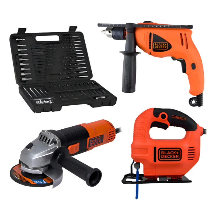 Kit rotomartillo, esmeril y sierra Black+Decker