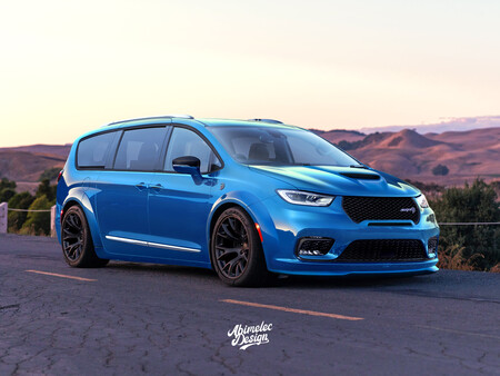 Chrysler Pacifica SRT, una idea que nos hace soñar con el famoso Hellcat de 707 hp bajo el cofre de la minivan