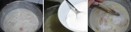 Preparación del arroz con leche