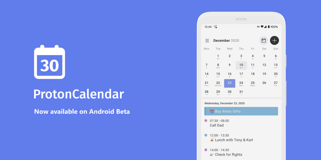 Proton Calendar aterriza en Android en fase beta: un calendario centrado en la seguridad