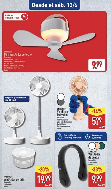 Ventilador Folleto Aldi