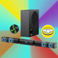 Esta barra de sonido se puede separar en bocinas independientes: por su precio y potencia es toda una ganga