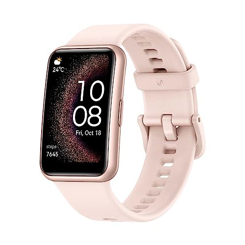 HUAWEI Watch FIT Special Edition, Pantalla AMOLED HD de 1,64 Pulgadas,Seguimiento Científico del Sueño, GPS Integrado, Batería Larga Duración, Compatible con Android e iOS, Rosa+AP52