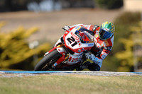 Troy Bayliss vence la primera manga de Phillip Island y los españoles no suben al podio