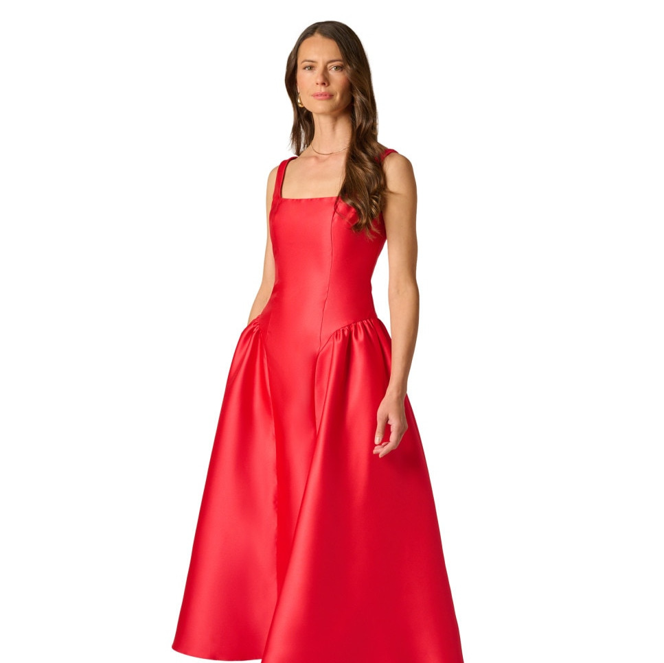 Vestido midi con efecto corsé de tirantes - Adrianna Papell 