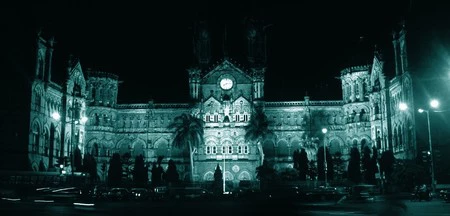 インドのボンベイにある古いビクトリア駅。