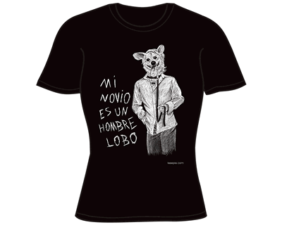 Camiseta "Mi novio es un hombre lobo"