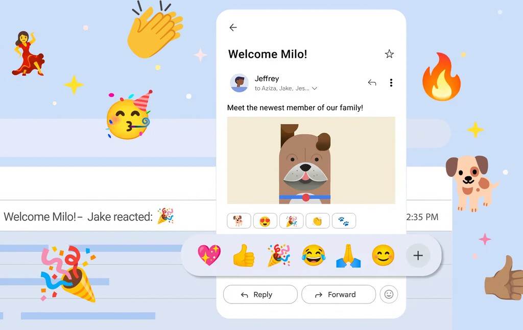 Ya no hace falta que respondas un e-mail, Gmail ahora permite reaccionar con un emoji 