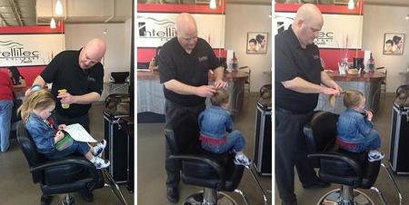 Padre soltero se apunta a clases de peluquería para peinar a su hija