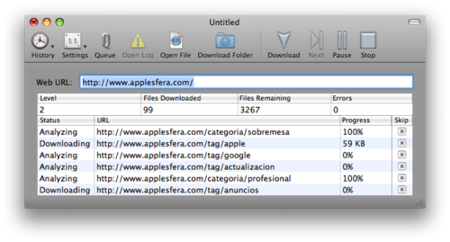 Descarga páginas web y todo su contenido a tu Mac