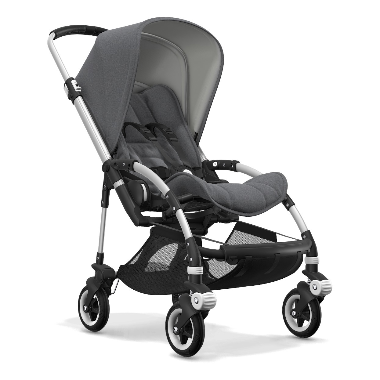 Carro de bebé Bugaboo Bee 5 Classic negro/gris melange