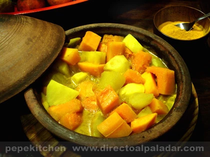 Curry de calabaza y patata. Receta