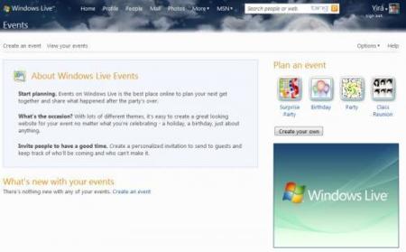 Microsoft dará de baja a Windows Live Eventos el 2010