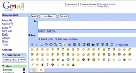 GMail con emoticonos