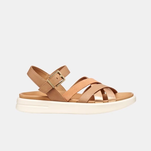 Sandalia de mujer de estilo urbano Marrón Suave de Geox

