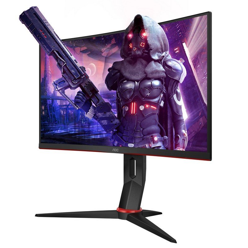 Monitor VA curvo de 24" superrápido, 165 Hz, tiempo de respuesta de 1 ms y FreeSync Premium. Con una tasa de refresco de 165 Hz y un tiempo de respuesta de 1 ms, este monitor es ideal para los juegos más trepidantes.