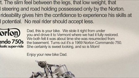 El mejor regalo de navidad, Norton Commando 1969