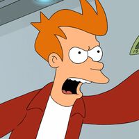 Hay tres letras ocultas en la cabeza de Fry, de Futurama. Son la misma y no es por casualidad 