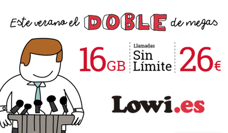 Doble de gigas para todos, la promoción veraniega de Lowi