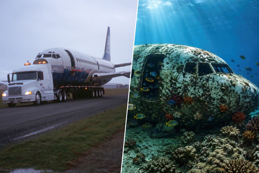 En 2006, lanzaron un Boeing 737 al fondo del Pacífico. 20 años después, la vida marina lo ha convertido en un arrecife artificial 