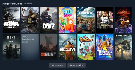 Juegos Excluidos Family Sharing