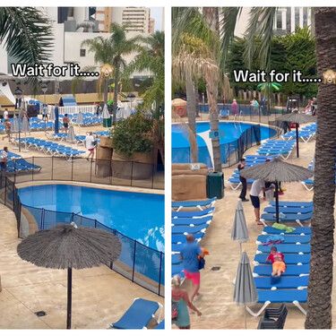 
Benidorm a las 7 de la mañana ya es la jungla: toallas voladoras, codazos y carreras por reservar una hamaca en la piscina