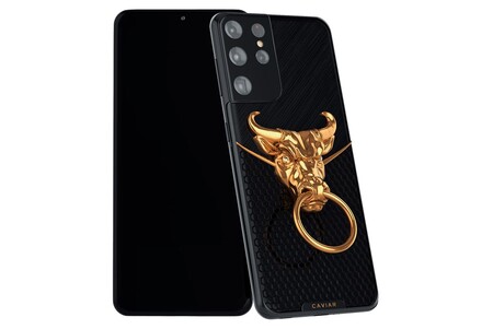 Un buey de oro y diamantes para el Samsung Galaxy S21 Ultra, Caviar lo personaliza por 20.000 dólares